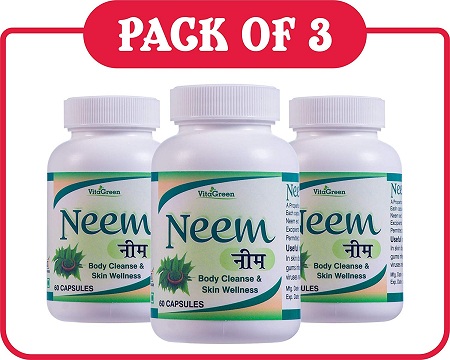 India Desire : Buy VitaGreen Neem 500 Mg, Pack of 3 (180 Capsules) At Rs. 149 from Amazon